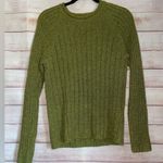 Lee  sweater green ribbed knit 1990s oversized sweater crewneck size small VTG Photo 2