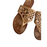 Tory Burch  Tan Leather Logo Sandals Size 7 Photo 1