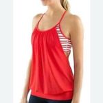 Lululemon  No Limits Tank‎ too Love Red / Twin Stripe Love Red Sz 4 Photo 1