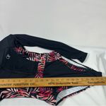 OP OCEAN PACIFIC LONG SLEEVE 1 PIECE WOMENS SWIMSUIT ZIPPER BLACK/PINK S PREOWN Photo 5