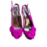 Charlotte Russe Woman’s Hot Pink Bow Detail Heels Size 7 Photo 1