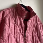 Lucky Brand  Cotton Quilted Zip Front Jacket (Sz L) Pink Photo 3