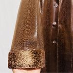 Dennis Basso DENNIS BY CHOCOLATE BROWN FAUX SHEARLING COAT JACKET SIZE XL - NWOT Photo 10