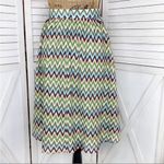 Modcloth  Daytime Dazzler Chevron Stripe A Line Skirt Pastel Multicolor Medium Photo 4