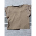 Out From Under  Ribbed Cropped V Neck Top M L G Beige Sleeveless Photo 2