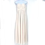 Lulus  A Star is‎ Born Cream Strapless Maxi Dress Beaded Embellished Medium Photo 2