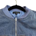 Blue Blush Women’s M Oversized Denim Bomber Jacket Blue Insulated Chore Barn Photo 3