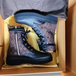 Tod's  Diamond Quilted Lace-up Boot In Black Multi Size 34.5 (US 4.5) Photo 1