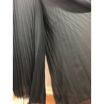 Carmen Marc Valvo  Plisse Jumpsuit 14 Black Beaded Belt Wide Pleated Leg V Neck Photo 4