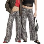 PacSun Casey Low Rise Baggy Jeans Leopard NWT Size 25 Photo 4