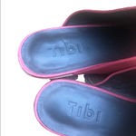 Tibi  BURGUNDY FEATHER MULES Photo 2