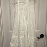 Lulus  Size Small Love You So Truly White Dress Burnout Flowers Strapless Midi Photo 0