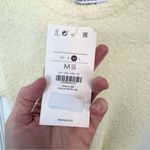 Bershka NWT  Fuzzy 90’s Pastel Yellow Knit Tie crop top MEDIUM Photo 2