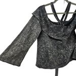 FATE. Revolve Off The Shoulder Sweatshirt Womens Size L Bell Sleeves Halter Photo 2