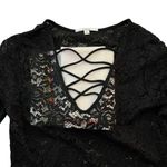 Acemi FULL LACE BODYSUIT Black Thong Style Sz L Snap Crotch Long Sleeve NEW Photo 2