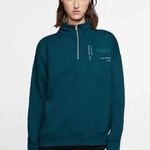 Nike Sportswear 1/4 Zip French Terry Sweatshirt Size Small CU3560 Teal Blue Cozy Photo 2