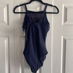 Aqua Green Women's Navy One Piece Swimsuit Slimming Ruche NEW Small Swim Beach Photo 3
