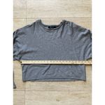 TECREW Mid Drift Cropped Pullover‎ Knit Sweatshirt Gray Size L Batwing Size L Photo 3