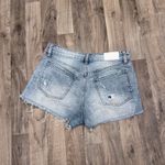 Pistola  Women's Tuxedo Stripe blue denim distressed cut-off jean shorts Photo 4