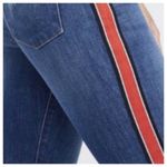 Alice + Olivia Glow-up jeans size 27. Blue with red stripes. NWT Photo 4