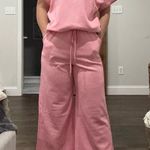 Amazon 2 Piece Outfit Sweatsuit Short Sleeve Tops and Wide Leg Pants Photo 0