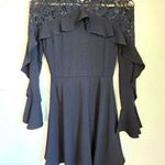 DO+BE  Black Ruffle Lace Mini Dress Size Small Photo 0