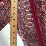 Boho Palazzo Pants Womens Small Floral Mandala Wide Leg Lightweight Rayon Flowy‎ Red Photo 6
