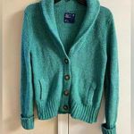 American Eagle  sweater cardigan academia purple/green button front Large Photo 0