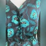 J crew factory satin black crepe fitted peplum blouse size 2 Photo 5