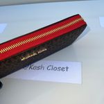 Michael Kors Flame Travel Continental Wristlet Large Wallet Photo 2