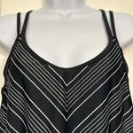 Athleta Women's  Caspian Black White Chevron Padded Tankini Size 34 B/C EUC #7027 Photo 3