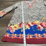 Johnny Was  Oksana Animal Swim Cover Up‎ Tunic Long Sleeves Size Medium Photo 8