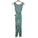 Marine layer  Eloise Romper Green Lake/White Stripe Small Lightweight Comfort Photo 4