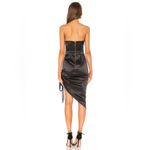 H:ours Julian Strapless Black Satin Dress Sz S Photo 2