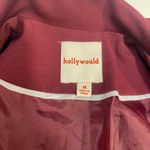 Elegant Burgundy Blazer with Gold Button Red Size M Photo 3