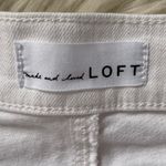 Loft White Sailor High Waist Skinny Crop Jeans Photo 8