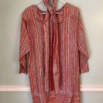 Vtg 1960's Polly Hornburg Original "Calypso" Silk Belted Dress 12 Red Stripe Photo 0