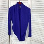 Mossimo Ribbed Knit Shawl Collar Cocoon Cardigan Sweater Purple XS Blue Photo 5