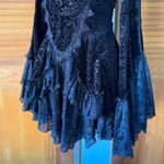 Dark in Love Gothic Victorian Vampire Vkei Black Velvet & Lace Mini Dress M Size M Photo 6