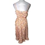 VERO MODA  Mini Dress Adjustable Straps Ruffle Hem Floral Print Multicolor L NWT Photo 4