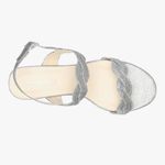 Touch Ups NEW Silver Moxie Wedge Sandal Heel Wedding Prom Formal 9.5 $70 Photo 4