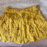 Forever 21 Yellow Flower Print Skirt Photo 1