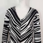 Cato  Black and White Dress NWT Size Large Zebra Graphic Print Dress Photo 2