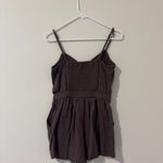 Aerie  Romper Brown Tie Waist S Photo 1