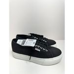 Superga  Sneakers Classic Black Canvas Mens Size 8 Lace Up Fashion Shoes NEW Photo 1