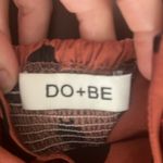 DO+BE  Cropped Long Sleeve Puffy Top Burnt Orange with Black Dots Size Large Photo 7