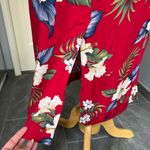Vintage Iolani Made in Hawaii Red Floral Tropical Hawaiian Dress Photo 4