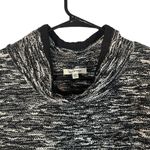 Max Studio  Black & White Cotton Blend Cowl Neck Knit Sweater Dress Women Sz S Photo 2