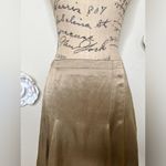 Banana Republic Linen Metallic Gold/Tan A-Line Fit & Flare Skirt Sz 10 Photo 4