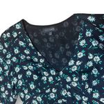 Intermix  Floral Maxi Long Sleeve Dress V Neck Black Green White Size 0 Photo 3